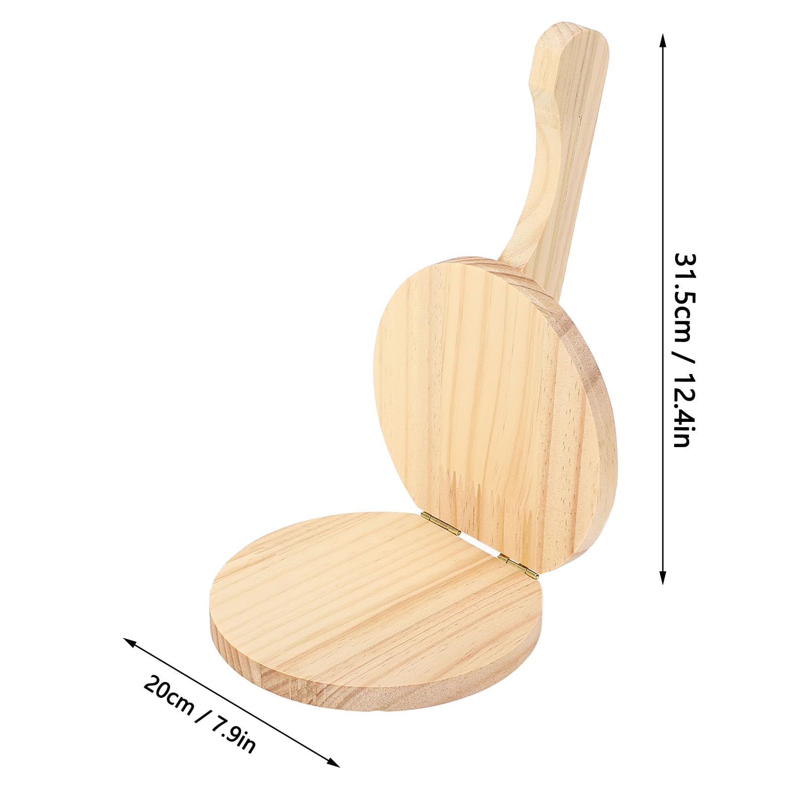 Drewniany wyciskarka tortilli, prasa tortilli, ergonomiczny uchwyt, ręczny dociskacz tortilli do pizzy Roti (L)