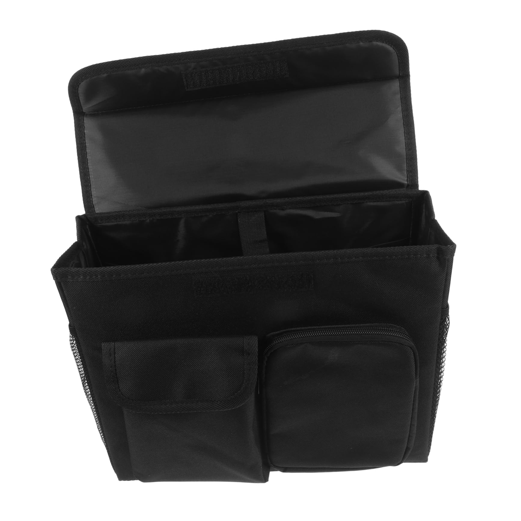 Borsa Laterale per Walker e Rollator Oxford Nero, Capienza Ampia, Tasche Pratiche, Facile da Installare per Anziani