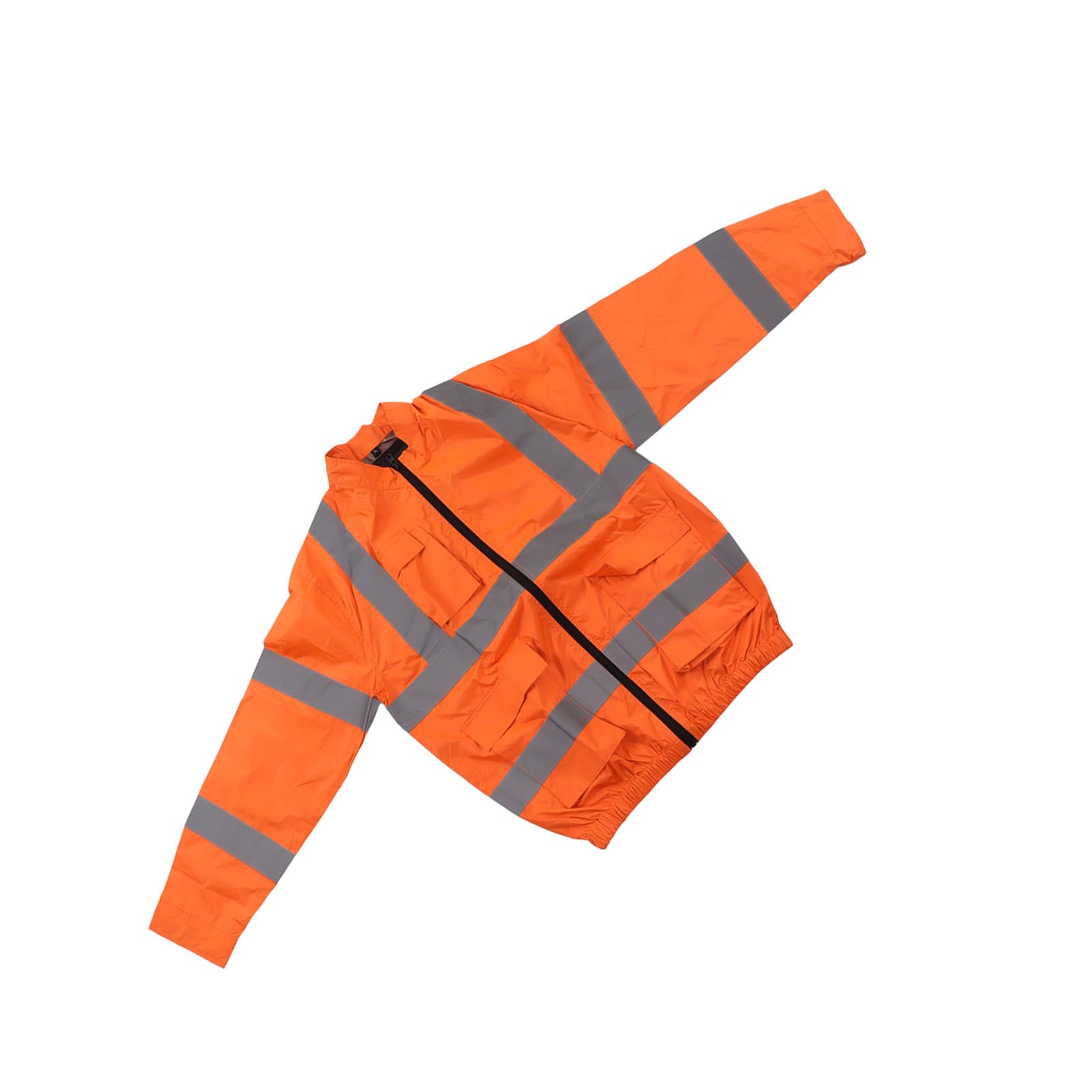 Alomejor Chaqueta de Ventilador de Protección Solar de Refrigeración con Ventilador Desmontable para Trabajadores de la Construcción (naranja fluorescente)