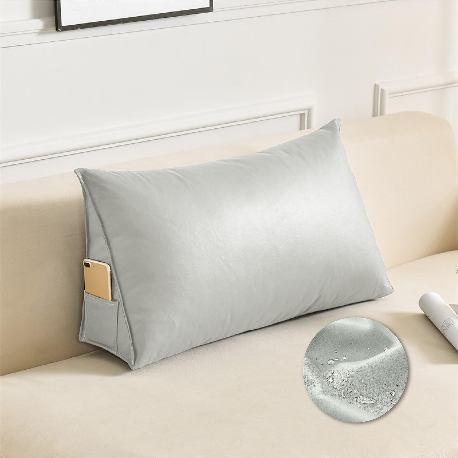 Coussin de dossier imperméable anti-tache pour le soutien lombaire