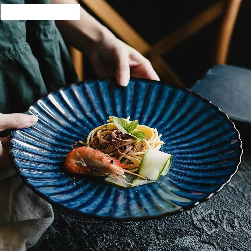Talerze obiadowe kolacja okrągły talerz makaron półmisek na ryż miska ceramiczna zastawa stołowa bardzo odpowiednia do restauracji, hoteli itp. Talerze sałatkowe (L)