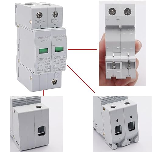 Miniatura 4 de smseace Dispositivo de pararrayos de voltaje protector de sobretensión, disyuntor de protección contra rayos 2P, 2.0KV (2P 40KA), controlador de