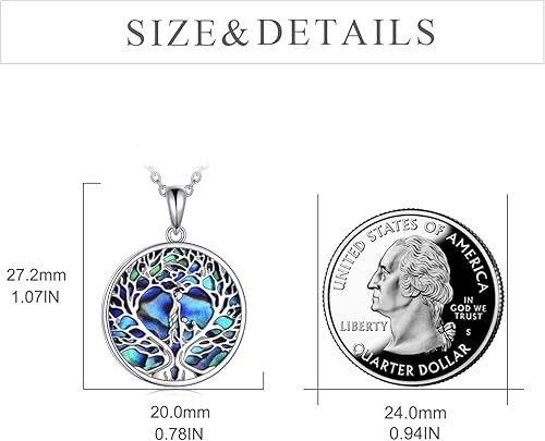 Miniatura 3 de CRMAD Regalos para el día del padre, collar de plata esterlina con árbol de la vida para mujeres, mamá, abuela, madre de hija e hijo, Metal, no