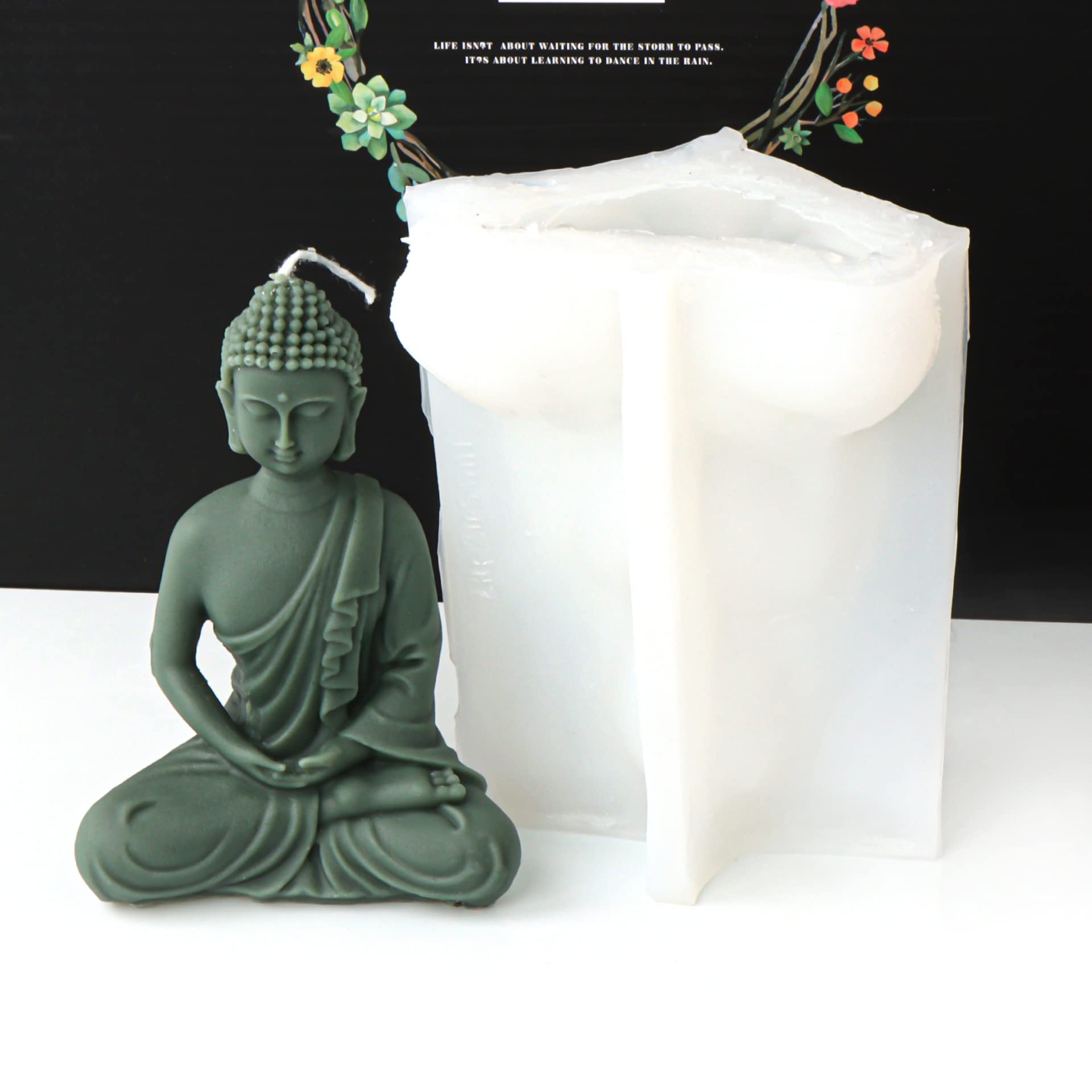 Moule Silicone 3D Bouddha – Idéal Pour Bougies, Savon, Résine – Xidmold