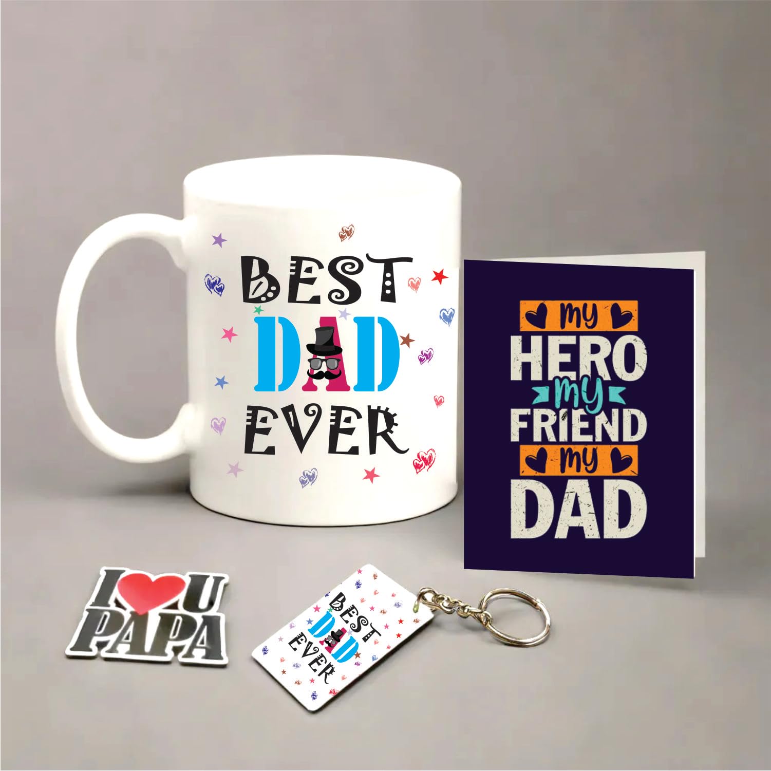 Buy PICRAZEE Gift for Father (Ceramic Coffee Mug, Keyring & Fridge