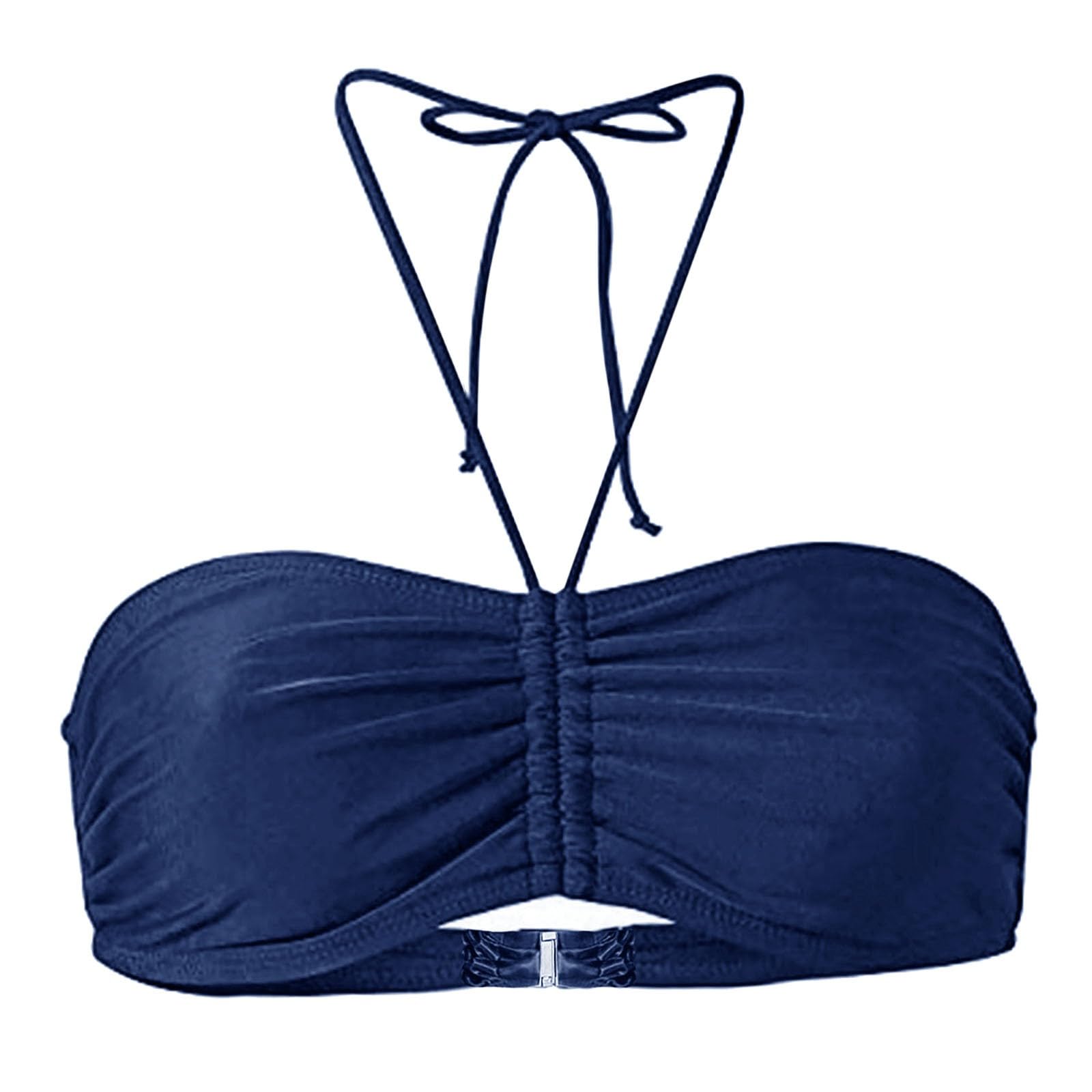 Genérico Bikini Mujer Pecho Grande Bikini Parte De Arriba Mujer Verano Mix & Plain Bikini Bandeau Top Trajes de baño Ropa de Playa Trajes De BañO Mujer Bikini Talla Grande