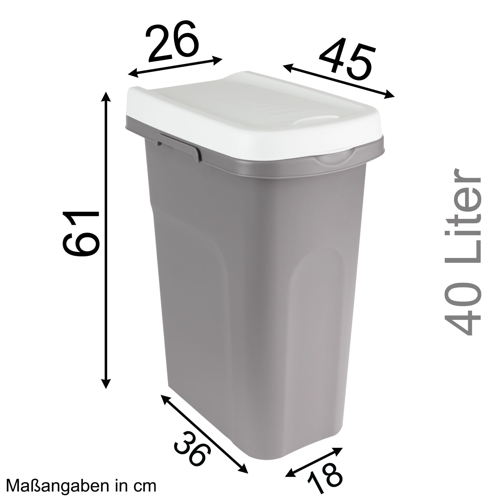 Poubelle cuisine 40l blanche seau fumier sac jaune papier poubelles