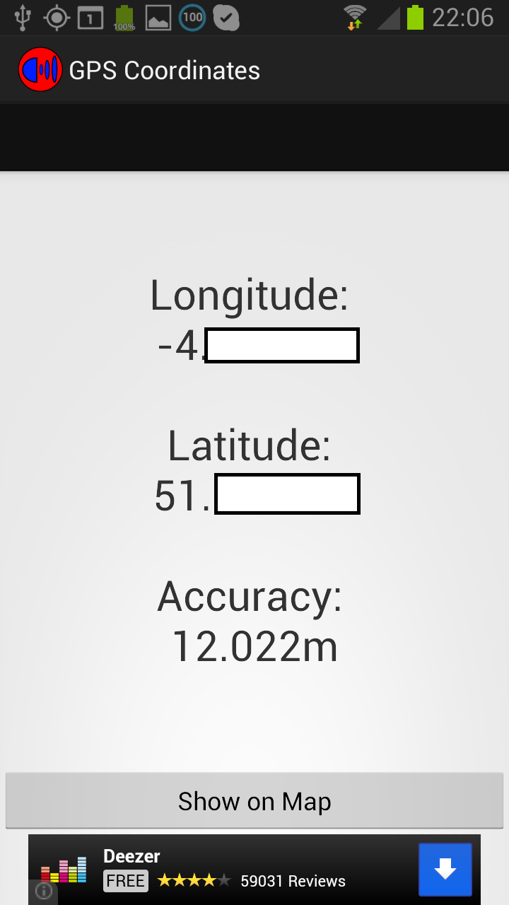 GPS Coordinates App on Amazon Appstore