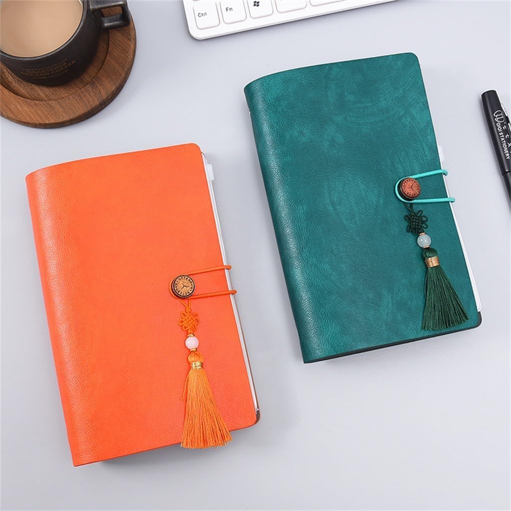 Quaderno A6 a Fogli mobili, Mano nella Mano con contabilità, quaderno in Pelle, Piccolo quaderno, 4 Set