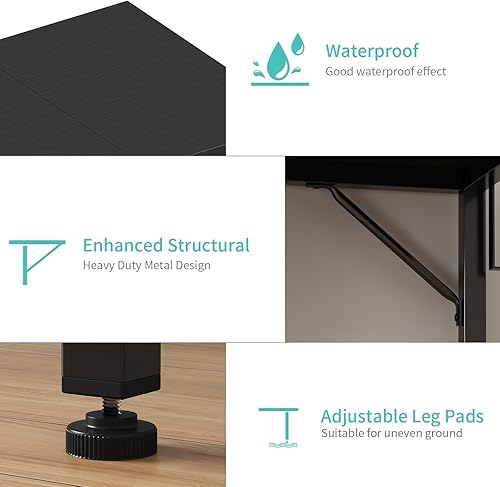 Miniatura 6 de Lufeiya Escritorio para computadora mesa de escritura blanca para espacios pequeños oficina en casa 39 pulgadas diseño moderno de PC de estudio con