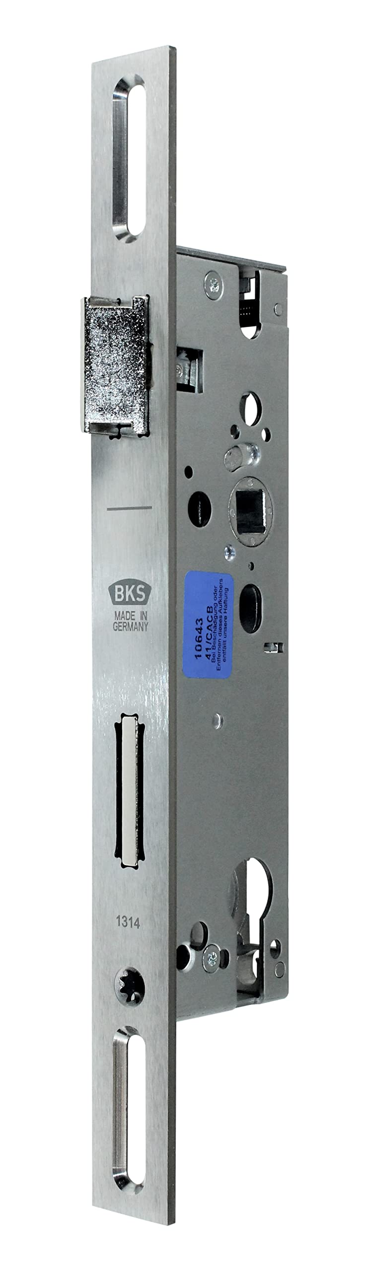 BKS Reparatur Rohrrahmenschloss | Rahmenschloß Dornmaß 25/30/35/40/45, Entfernung 92mm, Edelstahl Stulp: 24 x 270mm mit 35mm Langloch, DIN Links/Rechts (Umstellbar) (Dornmaß: 30mm)