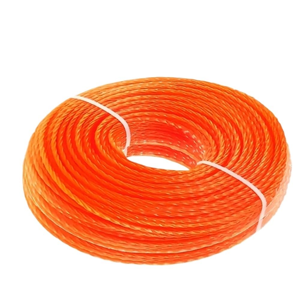 2.4mm x 130m spiralna nylonowa żyłka do koszenia żyłka głowica trymera ciąg do podkaszarka do trawy rolka lina do trawy linia akcesoria do kosiarek(Brown)