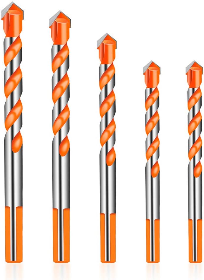 5PCS 12mm Masonry Drill Bits Set, Extra Tough Masonry Drill Bit Set