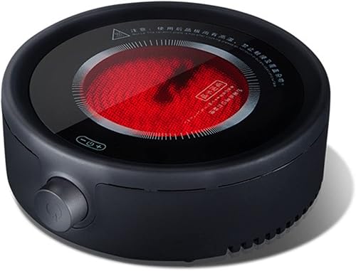 Mini estufa eléctrica, silenciosa estufa de té eléctrica pequeña placa caliente de cerámica para hacer agua hirviendo haciendo café perilla ajuste