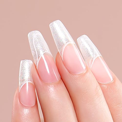 Miniatura 4 de AIMEILI Esmalte de uñas de gel de Navidad Soak Off U V LED Sparkle Red Green Clear Glitter Gel Esmalte de uñas para Navidad, kit de regalo de 6