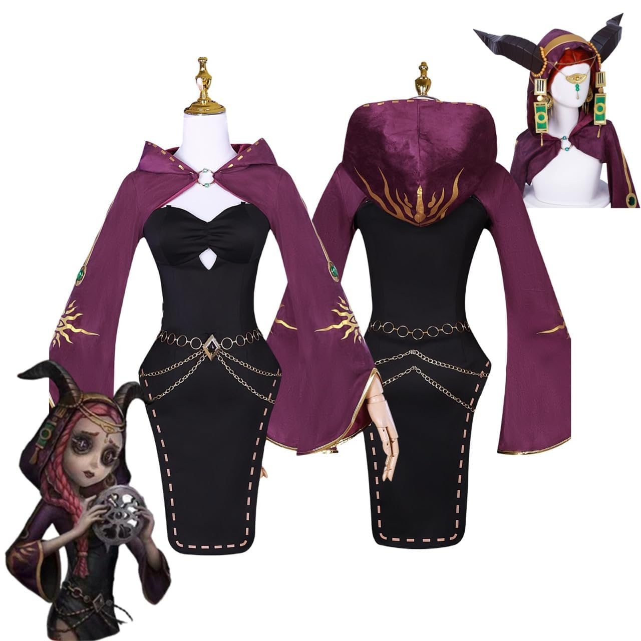 Amazon.co.jp: 第五人格 アイデンティティV コスプレ衣装 赤髪の魔女 