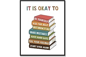 It Is Okay To Feel, Boho Classroom Decor, My Feelings, Classroom Poster, Educational Wall Art