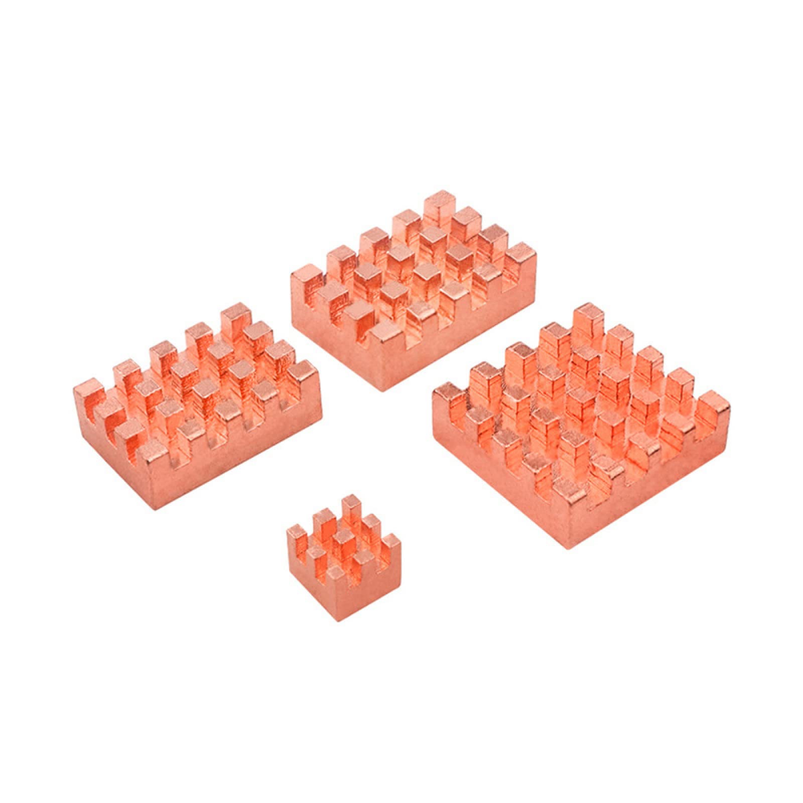TECKEEN 4Pcs Heatsinks CPU RAM Nerwork Module Copper Cooler Heat Sink for Orange Pi 5-picture-32