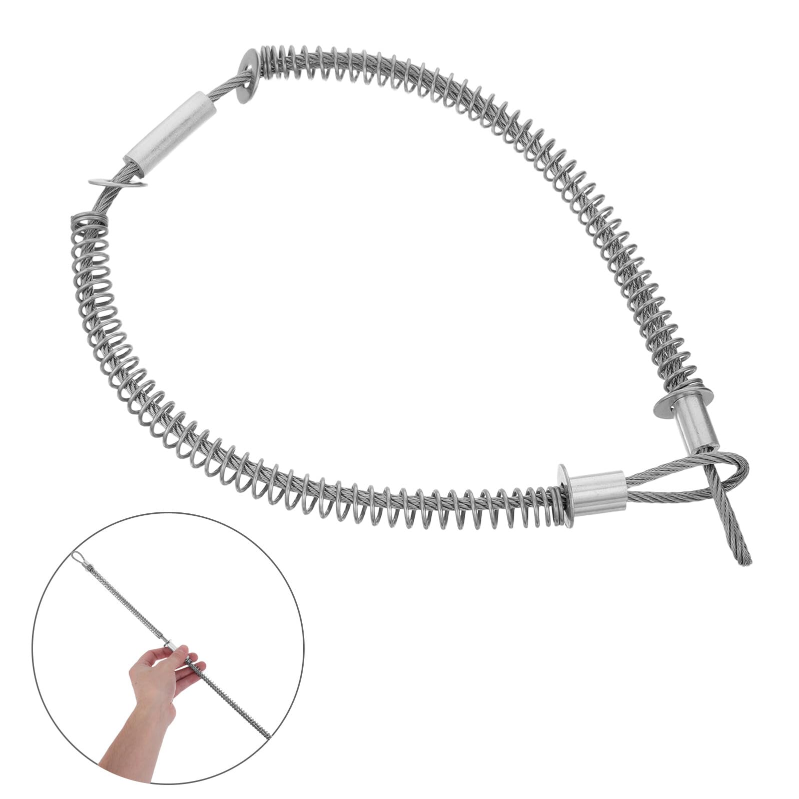 Cable de Seguridad para Manguera Hidráulica de Acero Inoxidable 3mm X 500mm Resorte Anti-latigazo para Sujeción Resistente en Presión Alta y Uso Industrial