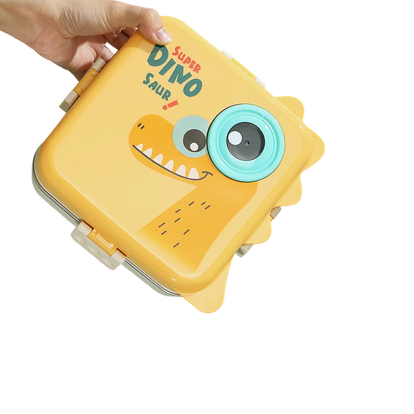 Elnwnnkc Sealed 3-Tier Stainless Steel Bentos Container Cartoon Theme Leak-Proof Lunchbox for Adults Students Kids Lunch Box with Cartoon Design