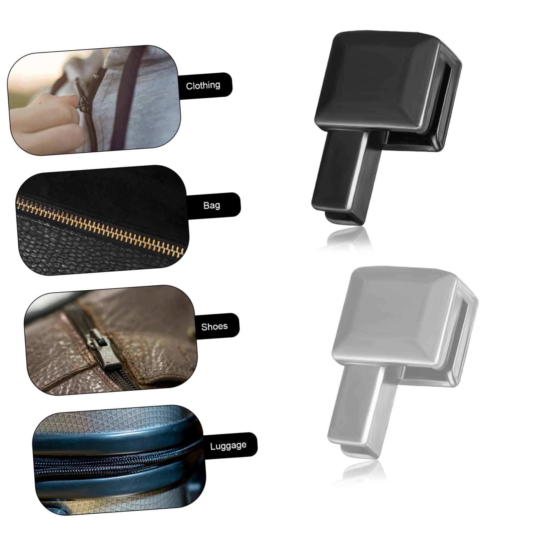 ULDIGI 4pièces Kit De Réparation De Accessoires De Réparation Pour Vêtements à Valises Et Jeans De Remplacement Pour Tirettes Zip
