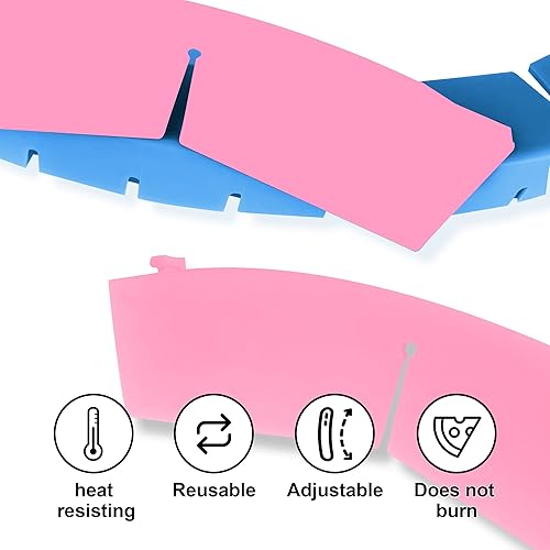 Miniatura 4 de QUWOLACE Protector de corteza de pastel de silicona ajustable, paquete de 2 fundas protectoras de corteza de tartas sin BPA, herramienta de cocina