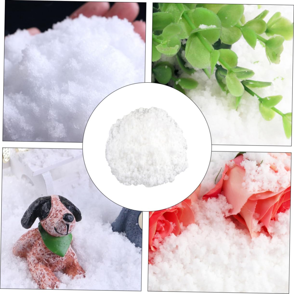 TINEASUR 500g Fake Snow Decorations for Christmas Village Lightweight Artificial Snow for Holiday Decor Theme Parties and Craft Projects for Creating Snowy Atmosphere