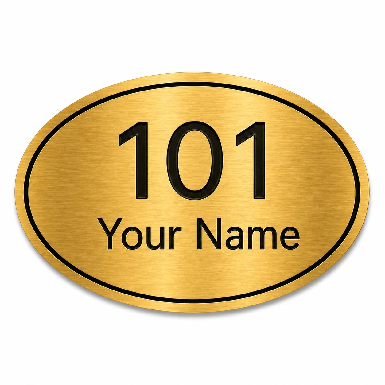 Customized Acrylic Name Plate | Personalized House Number Sign for Home & Office | Premium Silver Oval Shape Brushed Finish | Modern, Weatherproof(Self-Adhesive) | Flat/Apartment/Hotel Door Sign (7.5 x 5 Inches) (SILVER(LOGO)) — Amazon image 11