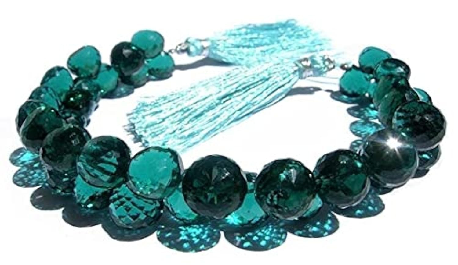 Quartz bleu perles oignons pour création de bijoux uniques fait main