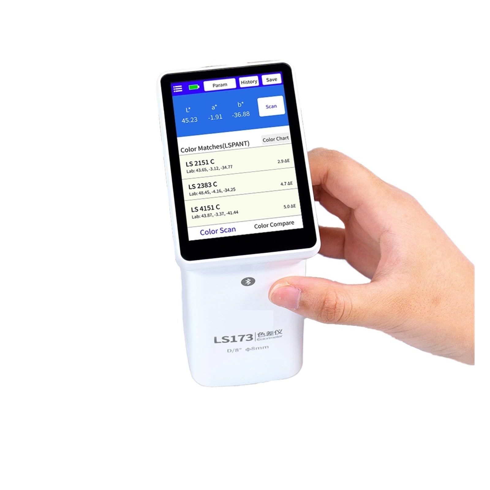 Merhovo One Color Colorimeters, Ls173 D/8 Digital Colormeter Portable Handheld Paint Color Meter Colorimeter For Measurement