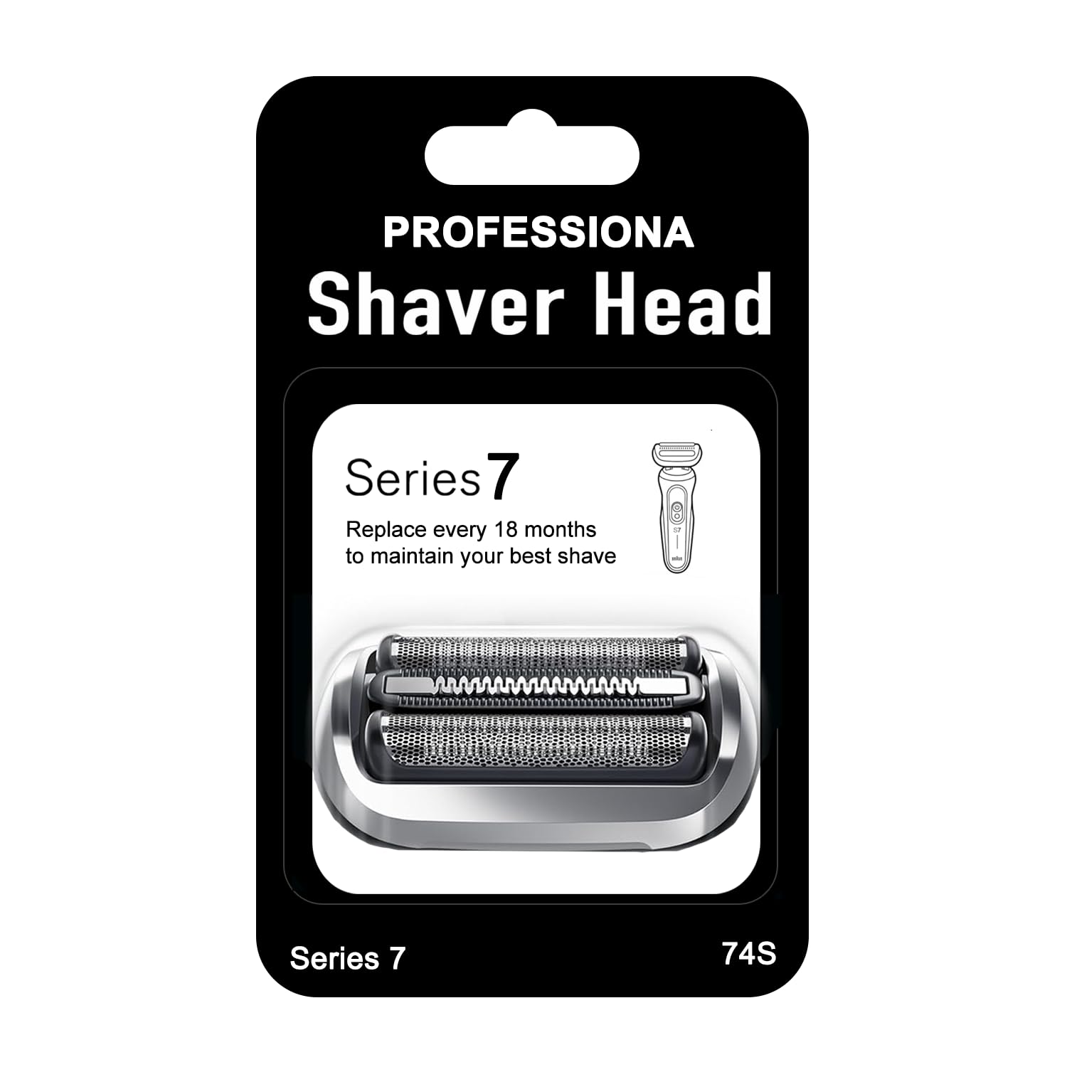 Series 7 74S Electric Replacement Shaver Head Accessories blade Compatible with Braun Series 7 Foil Shaver Replacement Heads 7120s, 7125s, 7127cs, 7171cc, 7175cc, 7185cc and 7189cc (2PACKS)