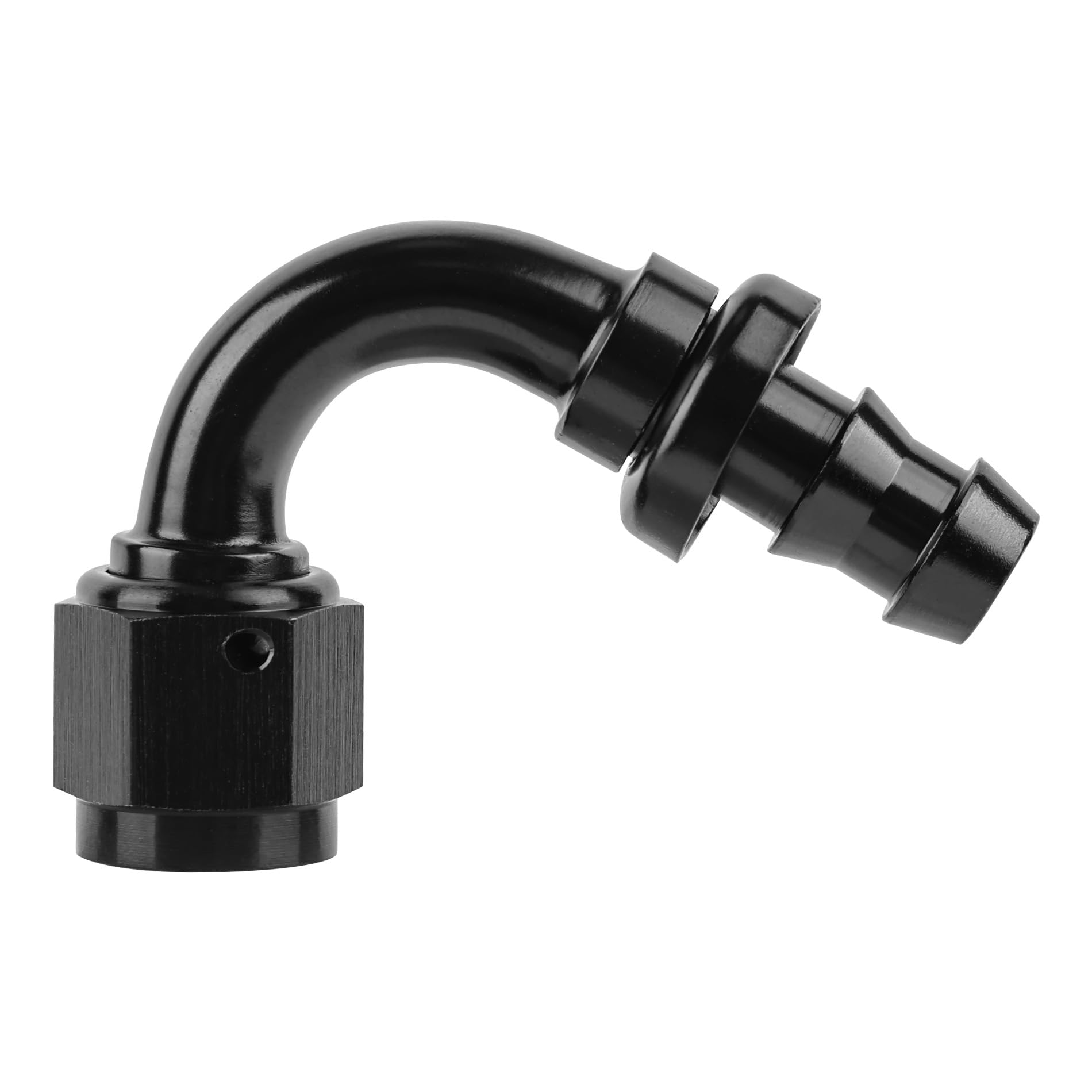 EVIL ENERGY 10AN 120 Degree Push Lock Hose Fitting End Black