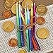 Zion Judaica Colorful Hanukkah Candles Set of 45 0.38