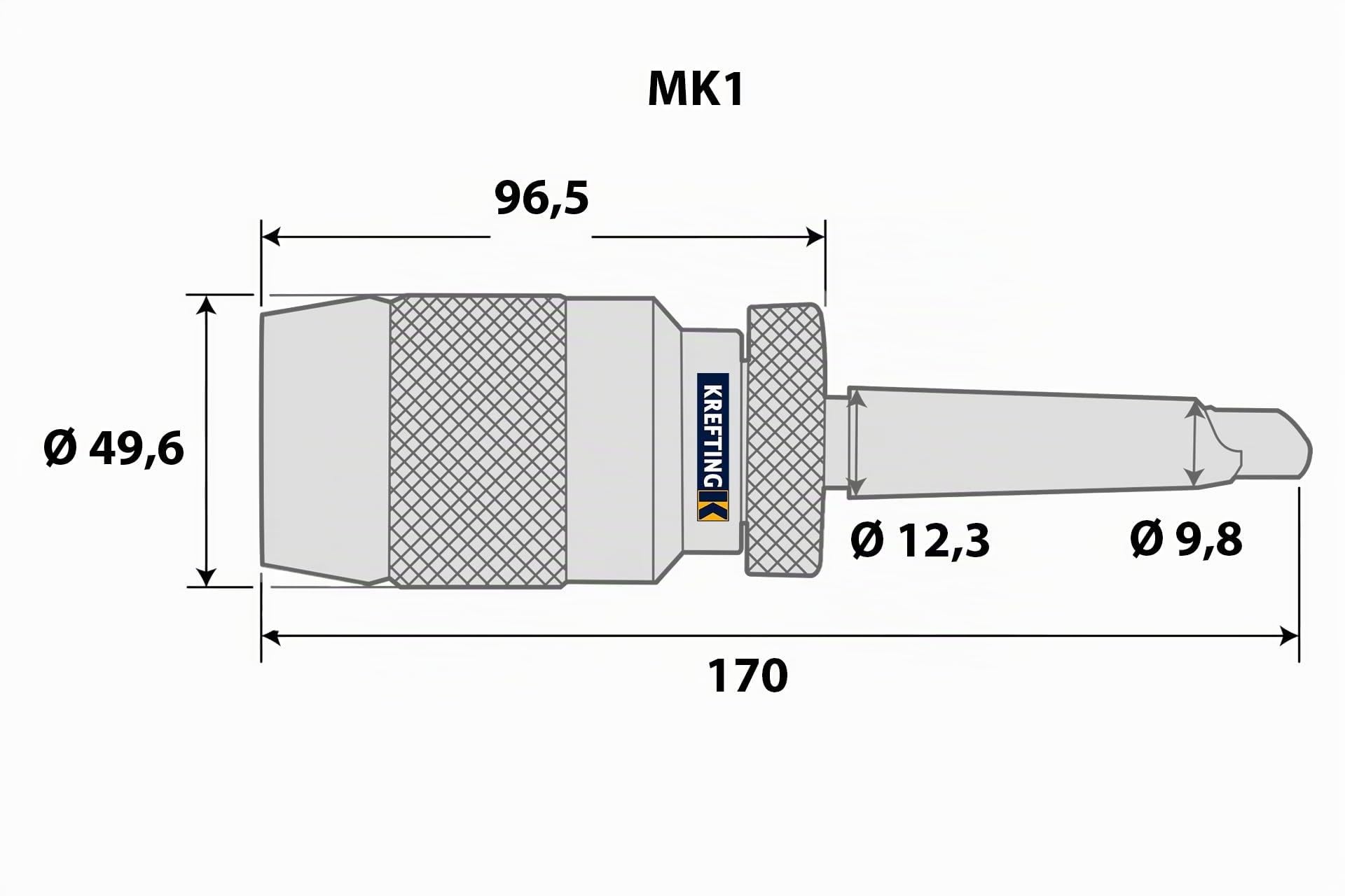 Mandrin de perçage B16 - 3-16 mm - Avec rabats