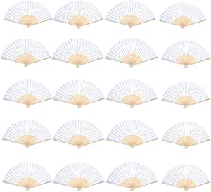 20 Ventagli Di Carta Pieghevoli - Per Matrimoni, Feste E Viaggi, Decorazione Fai Da Te - Foto 7