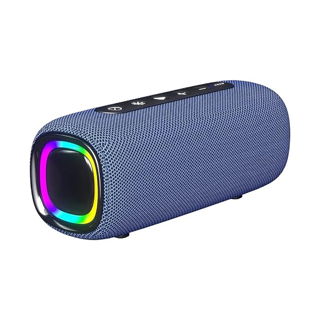 High Power Portable Speaker True Stereo Surround Sound Speaker Colorful Lights Color D Size As Shown E As
