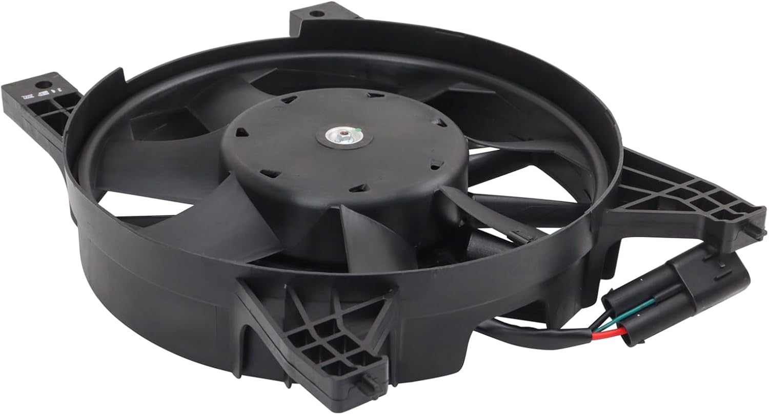 TRQ Right Radiator Cooling Fan Assembly Passenger Side GM3115359 Compatible with 2021-2024 Chevrolet Corvette