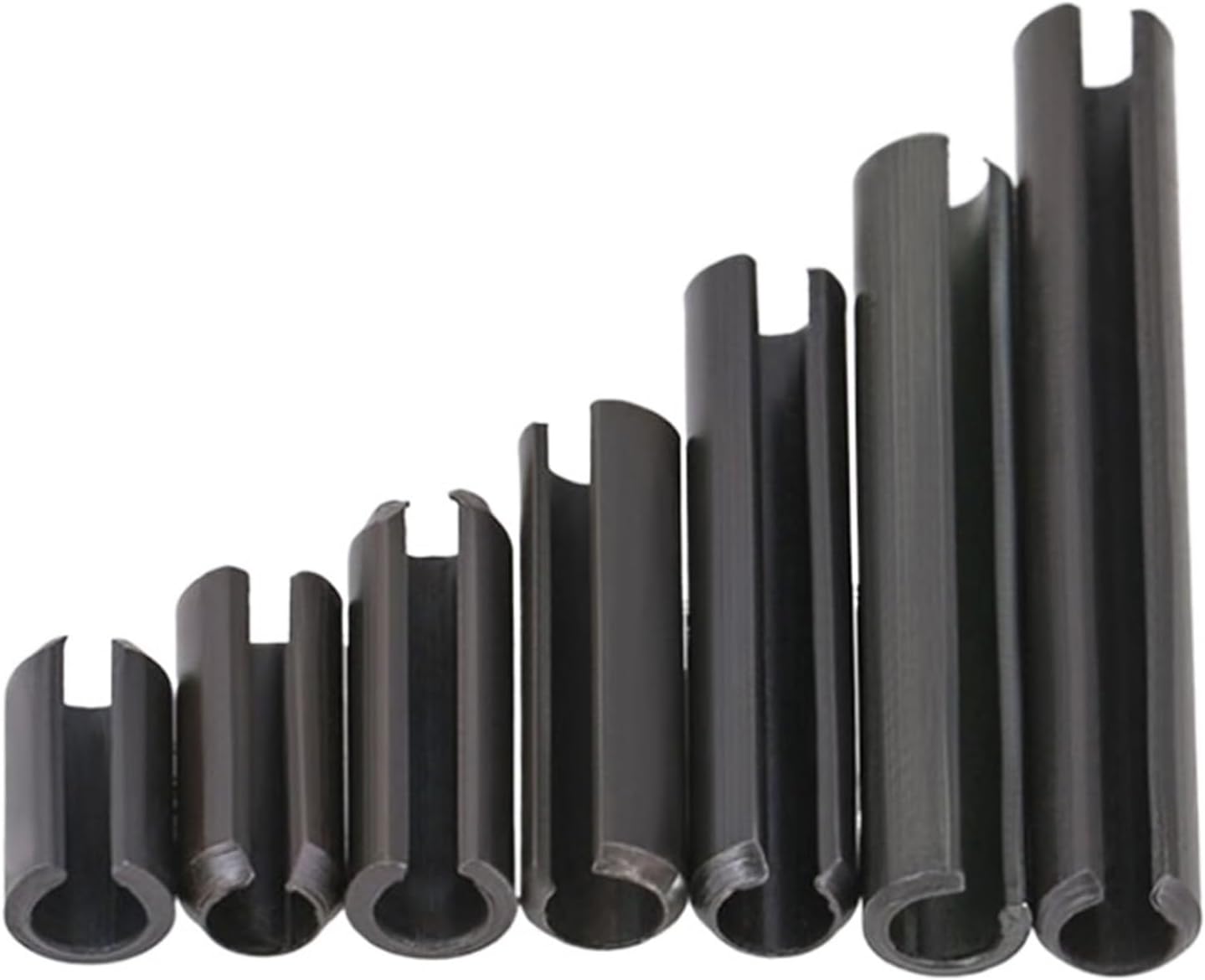 Split Spring Pins M16 Black Carbon Steel Spring Type Straight Pins Slotted Split Dowel(M16 X 100mm-10pcs)