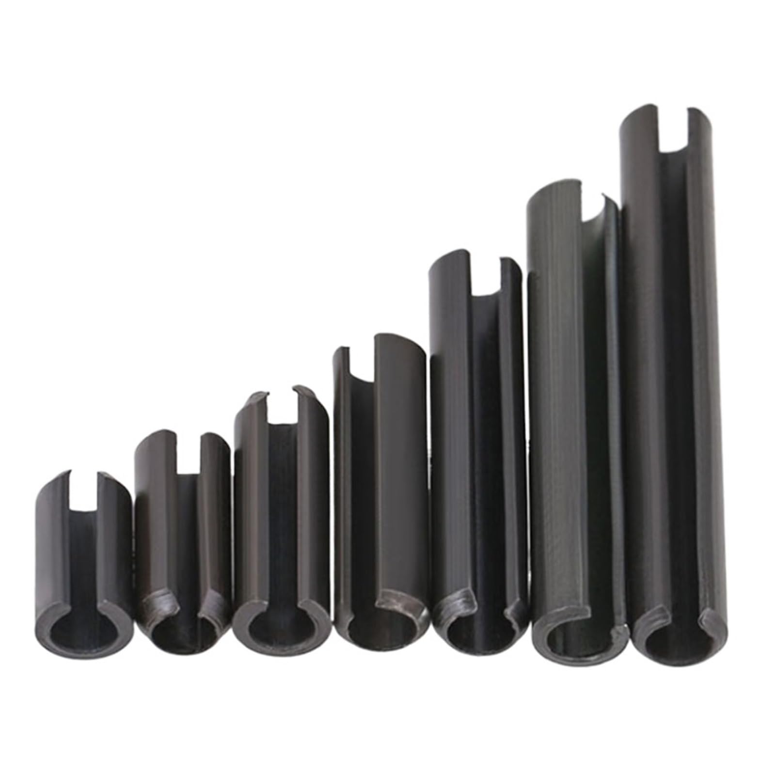 Goupilles à ressort fendues M16 – Goupilles fendues en acier au carbone noir for le positionnement et la fixation(M16x100mmx5pcs)