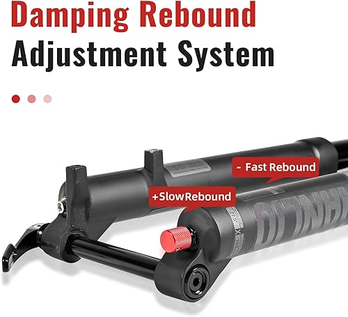 Miniatura 5 de NANLIO Horquillas de suspensión de bicicleta de 2627.529 pulgadas, horquilla de aire MTB ajuste de rebote recto bloqueo remoto horquilla de montaña