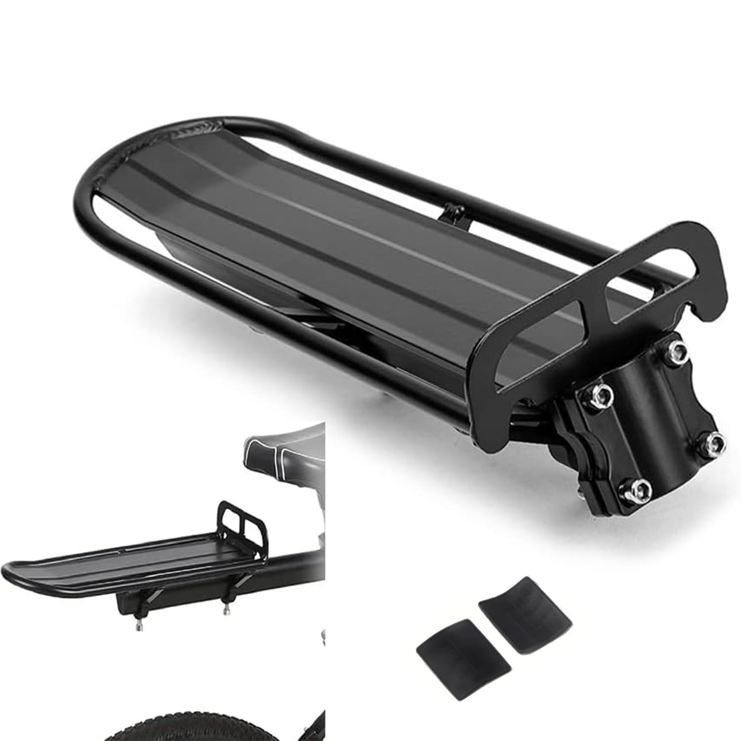 Portapacchi Per Mountain Bike, Portapacchi Posteriore Per Bici, Portapacchi Per Biciclette In Lega Di Alluminio Per Biciclette da 24 a 29" Con una CapacitàMassima Di 10 Kg