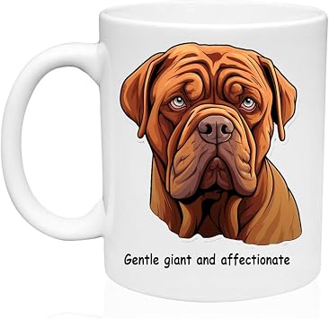 D STICKY COMPANY Funny Dog Habits Coffee Mug - Novelty Gift for Dog Lovers, Friends, Coworkers, Mom & Dad - Inspirational Birthday Gift, Both-Sides Printed 11 oz Dogue de giant affectionate