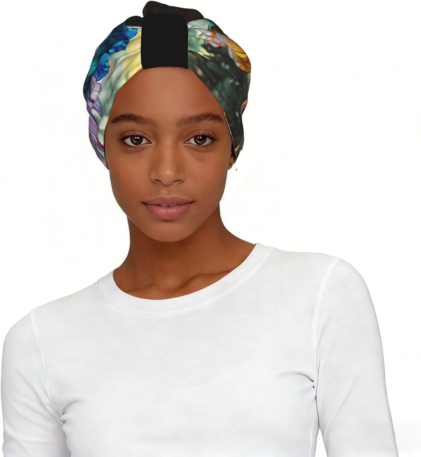 The Colorful Wings Premium Elastic Head Scarf for Women-Soft & Stylish Head Wraps for Women, Lightweight & All-Season Comfort ﻿