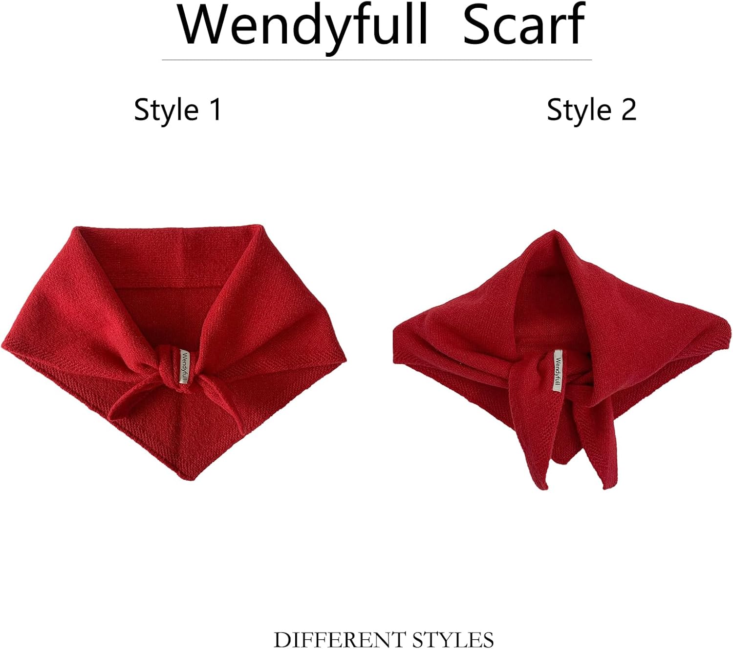 Triangle Scarf for Women Knitted Wool Headscarf Cashmere Feel Y2K Downtown Girl Aesthetic Streetwear Accessories - Image 6