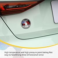Vista 4 de Insignias de automóvil 3D, emblema calificado para veteranos, insignia automotriz de metal de 4 x 4, calcomanías de emblema redondo, emblemas