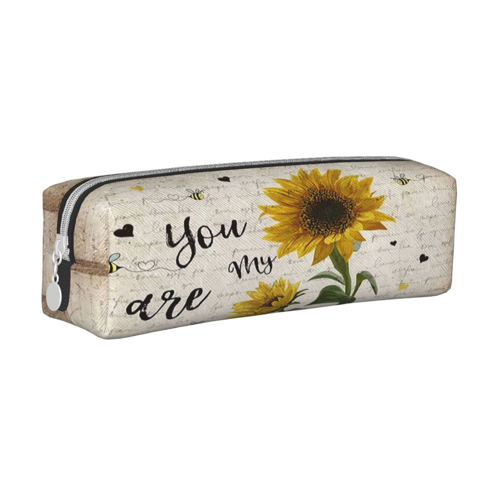 BAAROO Sonnenblumen Federmäppchen – 'You Are My Sunshine', 21x9,5x5 Cm, 2-lagig