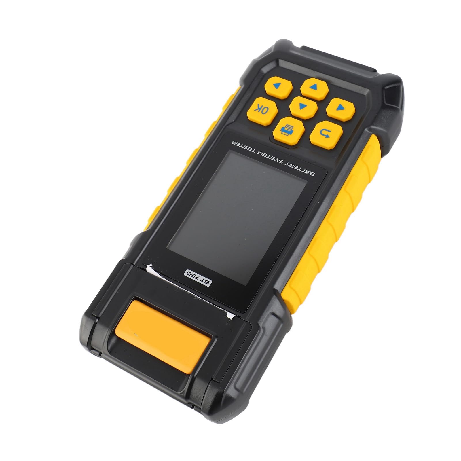 Tester Batteria Auto 12V, Analizzatore Batteria Digitale Auto con Stampante Integrata, per Batterie Al Gel AGM Normali, Supporto Multilingue, capacità di Carico 100-3000 CCA