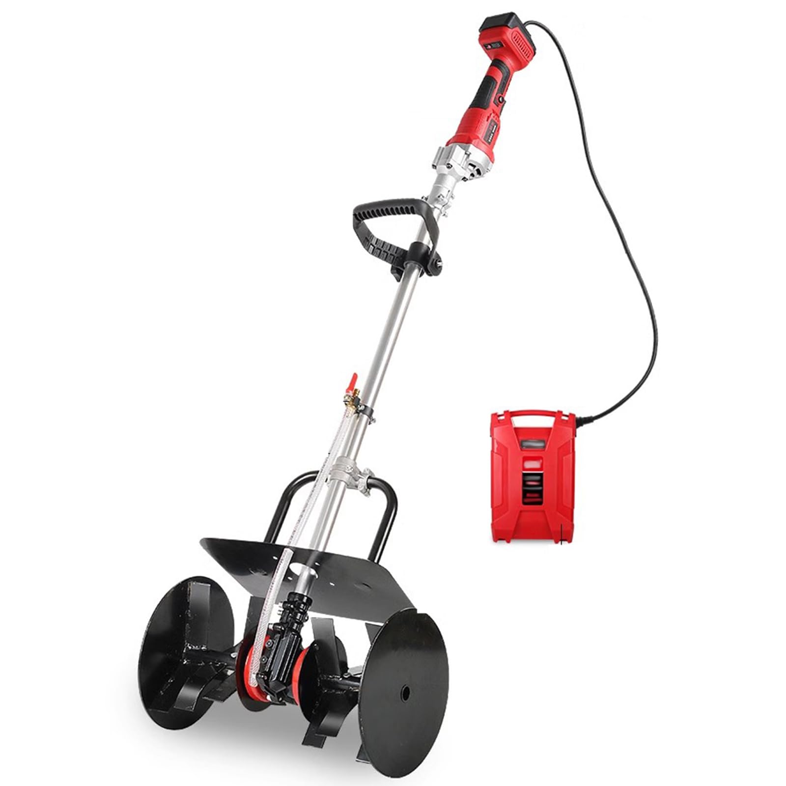 Betoniera 9800W, Betoniera speciale per calcestruzzo elettrica, Miscelatore malta portatile con 7 velocità regolabili, velocità di uscita 0-1000R/MIN, per miscelare fango, cemento, malta, vernice, f