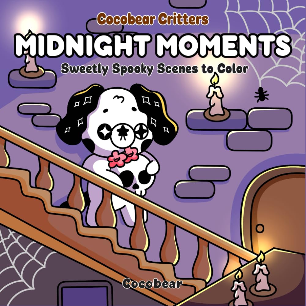 Cocobear Critters: Midnight Moments: Sweetly Spooky Scenes to Color (Cocobear Critters Coloring Books)