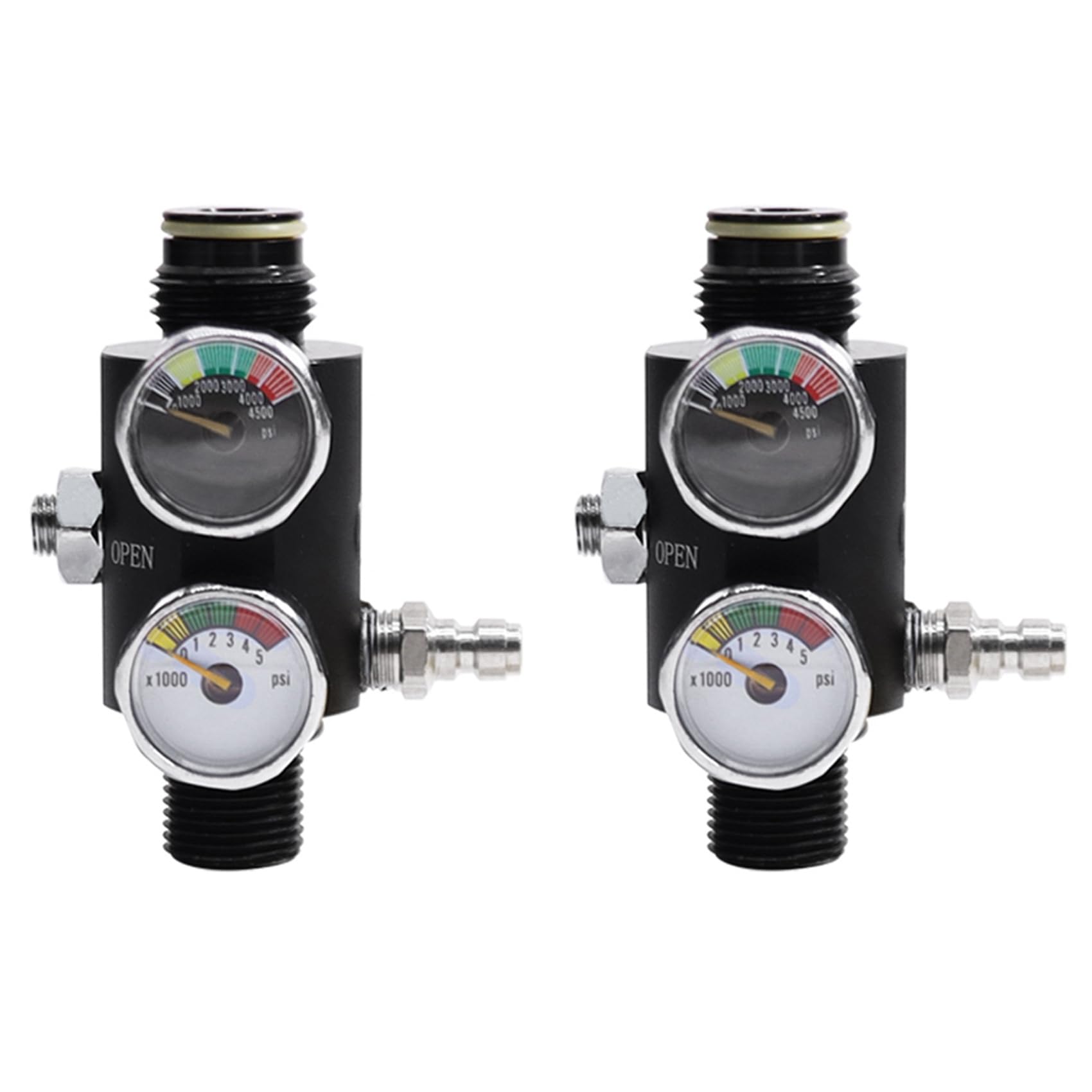 Jnchdghwa Black 2X Dual Gauge Pressure Regulator Valvula Reguladora Pneumatic Air Valve Fill Station